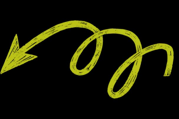 Green spiral arrow