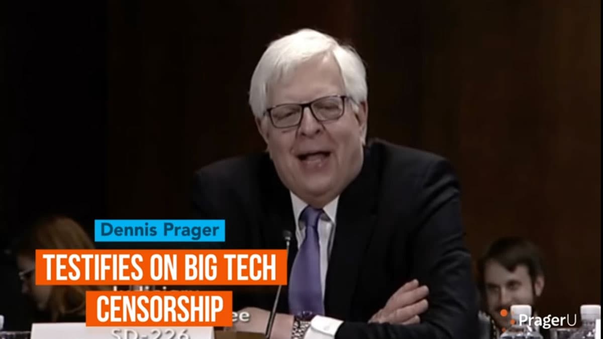Dennis Prager Testifies Before the U.S. Senate on Big Tech Censorship
