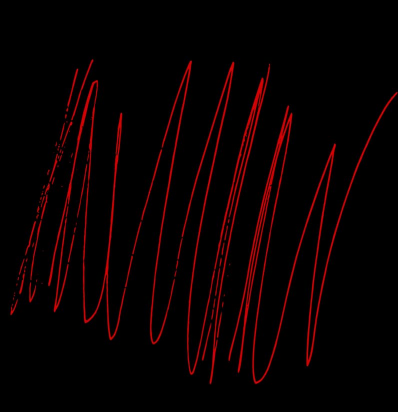 Red scribble